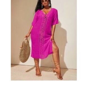 Vibrant Pink Swim Cover-Up